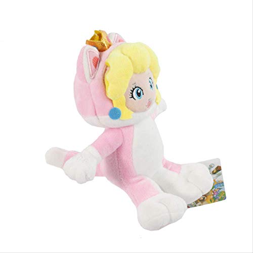 nanyin Super Mario Bros 3D World Neko Cat Princess Peach 22Cm, Figura De Juguete De Peluche Suave Linda