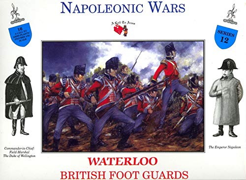 Napoleonic War British Foot Guards Infantry 16 Unpainted Plastic Figures in 4 Poses 1/32 Scale A Call to Arms Compatible with Airfix Armies in Plastic Marx Type by A Call to Arms