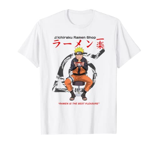 Naruto Shippuden Ichiraku Ramen Shop Naruto en blanco Camiseta