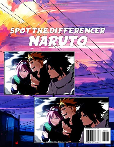 Naruto Spot The Difference: Creative Naruto Activity Spot The Differences Books For Adults, Boys, Girls
