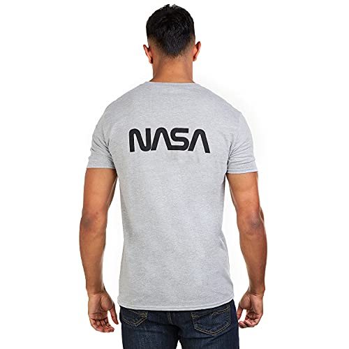 Nasa Circle Logo Camiseta, Gris (Sports Grey SPO), Large para Hombre