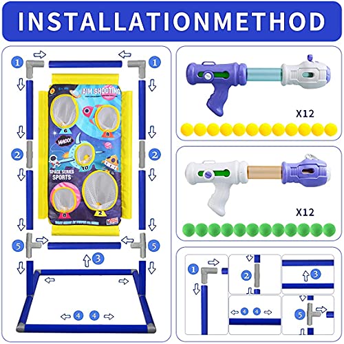 NATTHSWE Juego de Tiro, objetivos de disparo juegos al aire libre para niños, adecuado para niños y niñas de 5 6 7 8 9+ años regalos de Navidad, regalos de cumpleaños de Año Nuevo Años