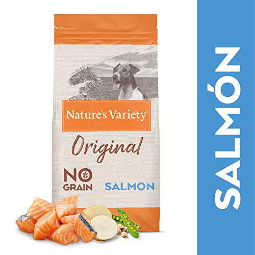 Nature's Variety Original No Grain - Pienso para perros adultos mini con salmón sin espinas 1,5 Kg
