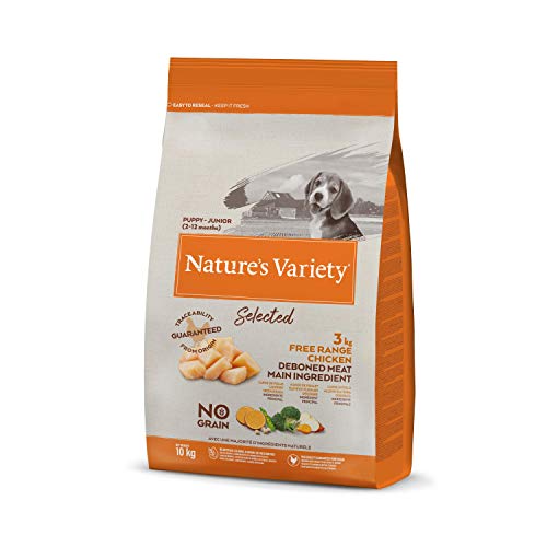Nature's Variety Selected - Pienso para perros junior con pollo campero deshuesado 10 Kg