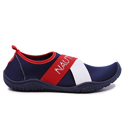 Nautica Women's Rawan Athletic Water Shoes Barefoot Beach Sports Summer Shoe-Red White Blue-10