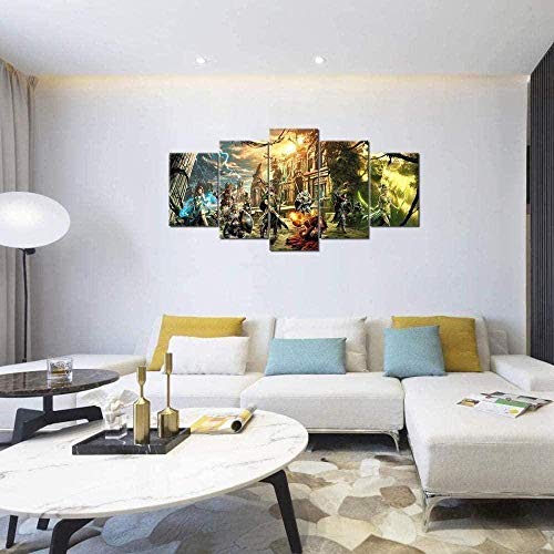 NC83 5 Cuadros consecutivos Cinco Cuadros consecutivos Might and Magic Legacy Ambiente Festivo 150x80cm