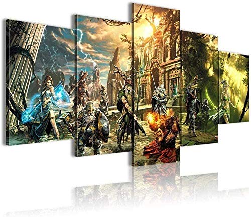NC83 5 Cuadros consecutivos Cinco Cuadros consecutivos Might and Magic Legacy Ambiente Festivo 150x80cm