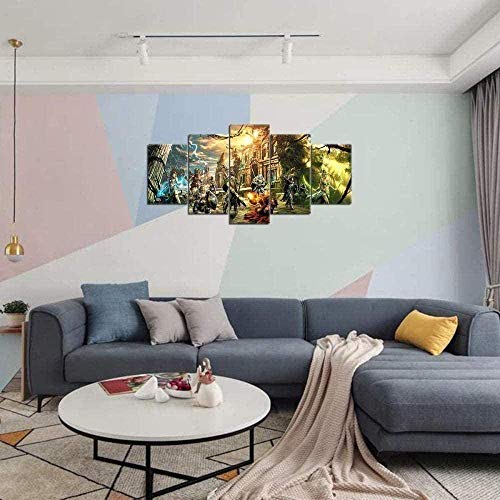 NC83 5 Cuadros consecutivos Cinco Cuadros consecutivos Might and Magic Legacy Ambiente Festivo 150x80cm