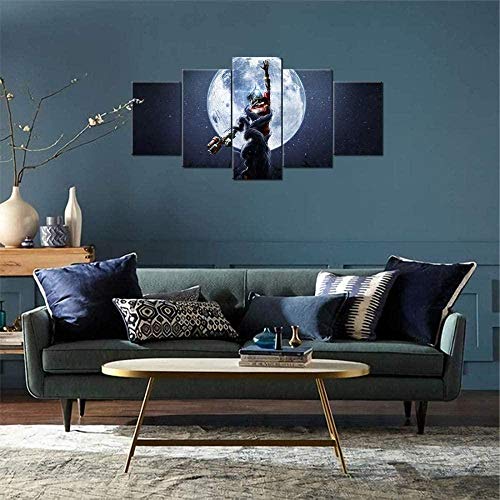 NC83 Prey Mooncrash Juego Canvas Wall Art Pictures 5 Piezas Sala de Estar 150x80cm