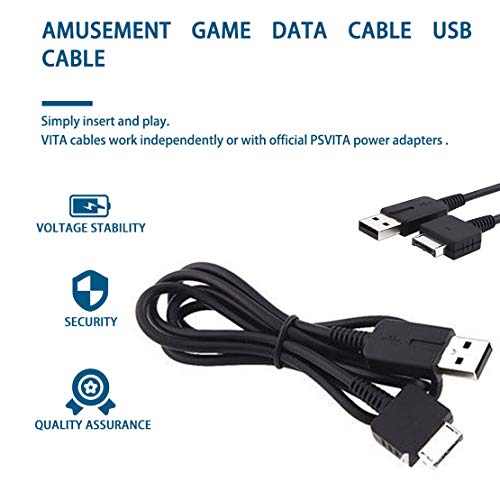 #N/D Cable Cargador de Plomo de Carga USB 2 en 1 para Sony Playstation PS Vita