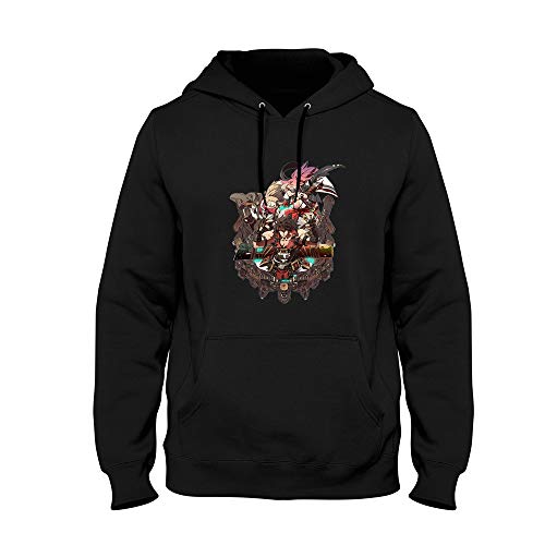 n/d Guilty Gear Sol Badguy Ky Kiske Sudaderas con Capucha de algodón Unisex (Black,XXL)