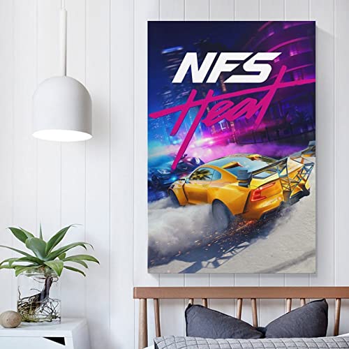 Need for Speed Heat Deluxe Edition - Póster de juego para decoración moderna de dormitorio familiar para dormitorio y sala de estar, 20 x 30 cm