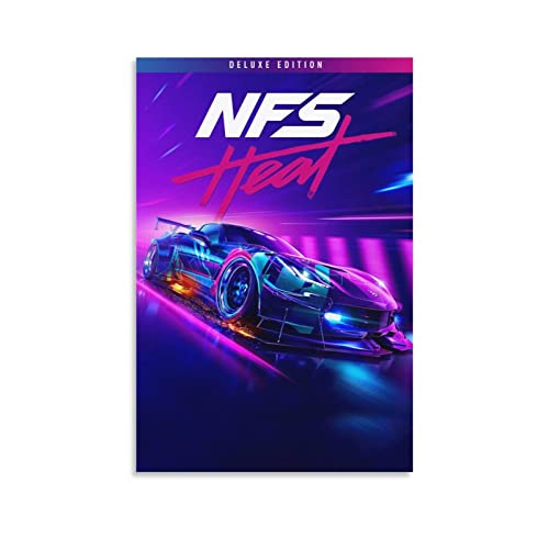 Need for Speed Heat Deluxe Edition - Póster de lienzo y arte de pared (20 x 30 cm)