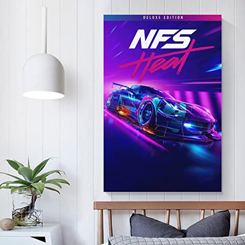 Need for Speed Heat Deluxe Edition - Póster de lienzo y arte de pared (20 x 30 cm)