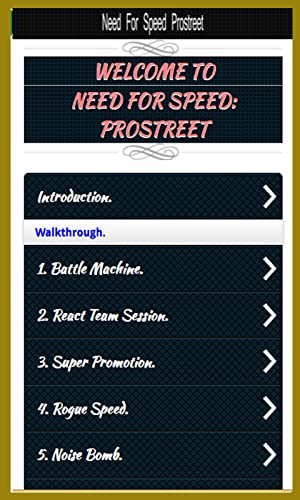 Need for speed prostreet Guide