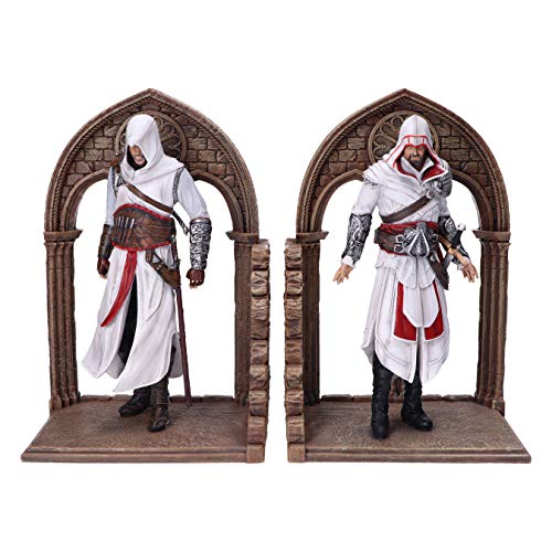 Nemesis Now Sujetalibros para Juegos de Assassin'S Creed Altair y Ezio Library, Color marrón, 24 cm