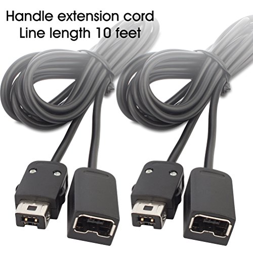 NES Mini Classic Controller Extension Cable 3m 10ft Extended Cord Lead for Nintendo NES Mini Classic Controller New 2016 Mini NES Version, 2 Pack (Electronic Games)