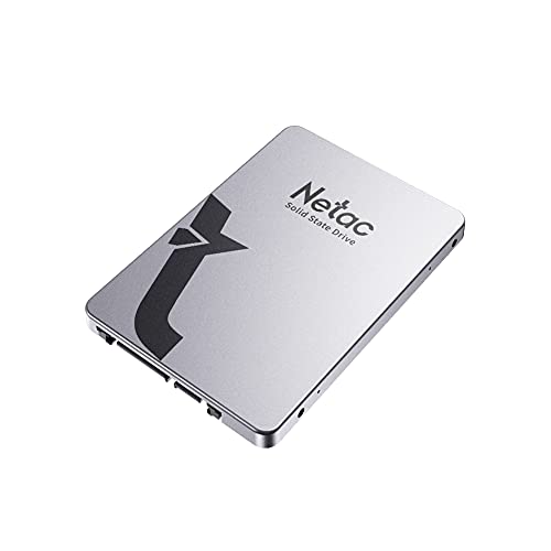 Netac Disco Duro SSD 512GB, SSD SATAIII 2,5'', SSD Interno para computadora portátil, Juego de Velocidad de actualización, Gris Plateado