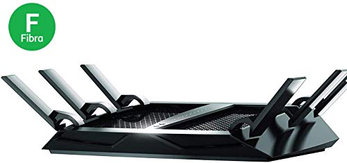 Netgear Router WiFi Nighthawk X6, TriBanda AC3200, 4 Puertos Gigabit, protección Armor, Negro (R8000-100PES)