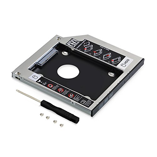 Neuftech Soporte Adaptador óptica bahías de Disco Duro Caddy SATA 2nd 2.5'' HDD 9.5mm para HP/ASUS/Acer/DELL/Lenovo/Laptops etc