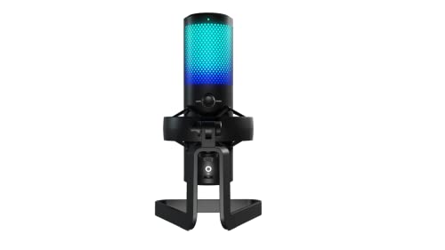 New Alternative Technologies Newskill Apholos - Micrófono Gaming Profesional RGB con Cambio de Color, Modo Eco y 4 Patrones de Polaridad - Color Negro