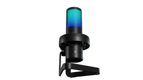 New Alternative Technologies Newskill Apholos - Micrófono Gaming Profesional RGB con Cambio de Color, Modo Eco y 4 Patrones de Polaridad - Color Negro