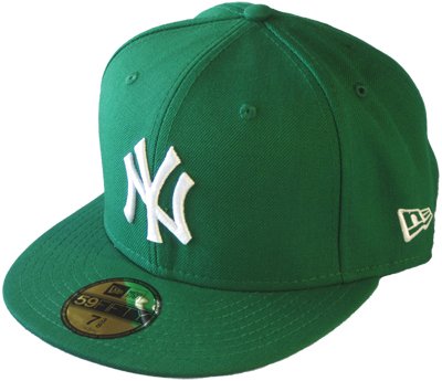 New Era MLB Basic NY Yankees 59 Fifty Fitted, Gorro para Hombre, Multicolor (Green/White), 7 1/8 inch