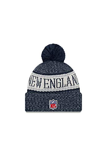 New Era NFL England Patriots Authentic 2018 Sideline Sport Bobble Knit