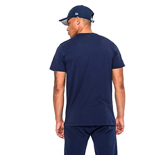 New Era T-Shirt NFL Team Logo tee England Patriots Camiseta, Hombre, Azul-Occeanside Blue, L