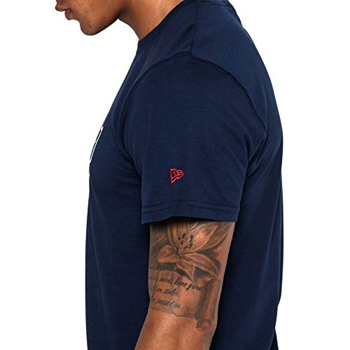 New Era T-Shirt NFL Team Logo tee England Patriots Camiseta, Hombre, Azul-Occeanside Blue, M
