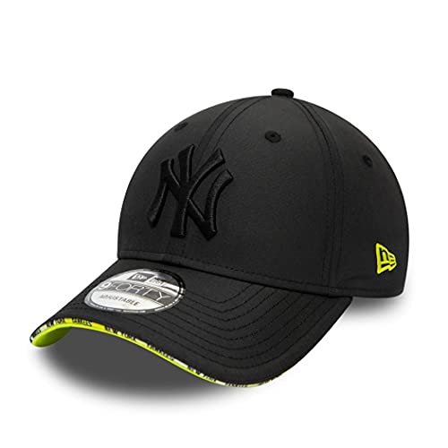 New Era York Yankees MLB Pipe Pop Black 9Forty Adjustable Snapback Cap - One-Size