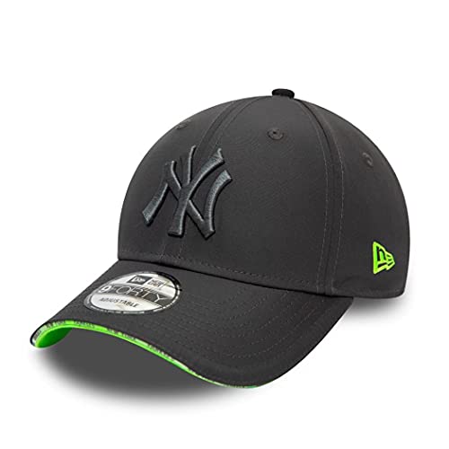New Era York Yankees MLB Pipe Pop Graphite 9Forty Adjustable Snapback Cap - One-Size