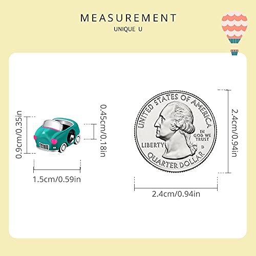 NewL Dibujos para vehículos de camión de plata de ley 925 Transporte Cartoon Car Key Charm Suv Rosa Bicicletas Minibus Convertible Bead para niño niña DIY joyería