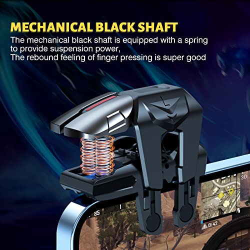 Newseego PUBG Game Controller Trigger, Accesorios de Juegos Móviles Teclas de Juego Sensibilidad para Apuntar y Disparar Botones para PUBG Mobile Game Trigger Tecla Respuesta Rápida Joystick-Negro