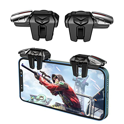 Newseego PUBG Game Controller Trigger, Accesorios de Juegos Móviles Teclas de Juego Sensibilidad para Apuntar y Disparar Botones para PUBG Mobile Game Trigger Tecla Respuesta Rápida Joystick-Negro