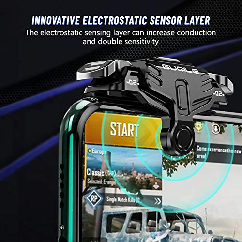 Newseego PUBG Mobile Game Controller Trigger,Desencadenadores de Controladores de Juegos Móviles PUBG[Versión Actualizada],Sensibilidad Disparador Móvil Apuntar y Disparar Teclas para PUBG-Negro
