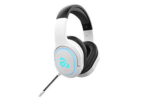 Newskill Scylla Ivory - Auriculares Gaming RGB Inalámbricos PC/PS4/PS5/Switch/Xbox One/Xbox Series X/S - Color Blanco