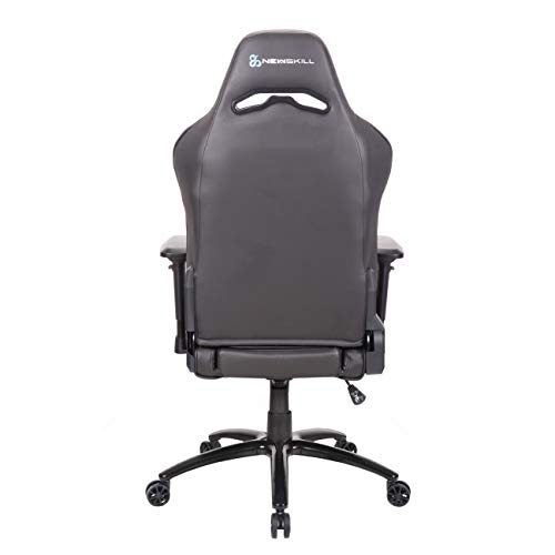 Newskill Valkyr - Silla gaming profesional con asiento microperforado para mejor sensación térmica (sistema de balanceo y reclinable 180 grados, reposabrazos 4D) - Color Negro