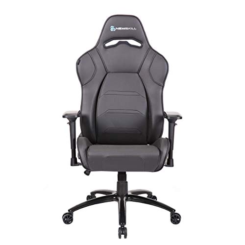 Newskill Valkyr - Silla gaming profesional con asiento microperforado para mejor sensación térmica (sistema de balanceo y reclinable 180 grados, reposabrazos 4D) - Color Negro