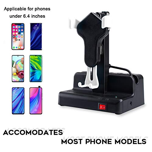 NEWZEROL Accesorios para Columpios de teléfono compatibles con el teléfono Celular Poke Ball Plus/Pokemon Go [Máx. 6.4 Pulgadas] Podómetro de batido automático,[Cable USB][Instalación fácil]-Blanco