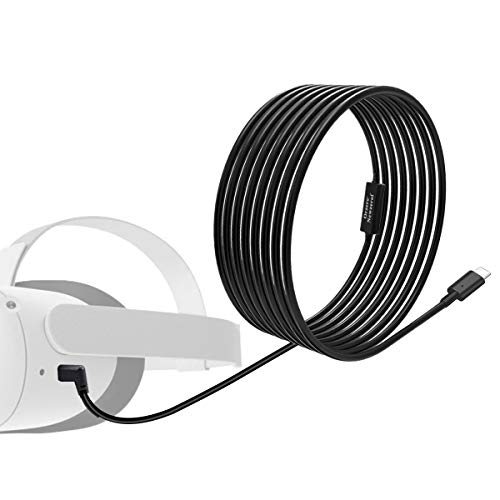 NEWZEROL Total 6M / 20Ft Tipo C Cable de Datos Estable Compatible para Oculus Quest/Oculus Quest 2 Link Steam VR, Cable de Extensión con Chip Amplificador de Relé y Cable USB 3.2 Gen 1 (Sólo Cable)
