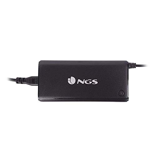 NGS BAN - Cargador Universal Manual 90 W para Ordenador Portátil, Cargador con 11 Adaptadores Compatibles con HP, Dell, Asus, Lenovo, Acer