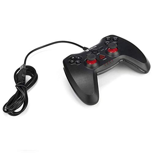 NGS Maverick - Mando para gaming con 12 botones, color: rojo y negro