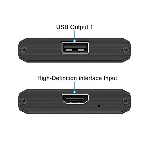 Nicoone USB2. 0 tarjeta de captura de vídeo, 4 K alta definición 1080 p HDMI juego captura tarjeta Live Record aluminio caso para streaming interruptor