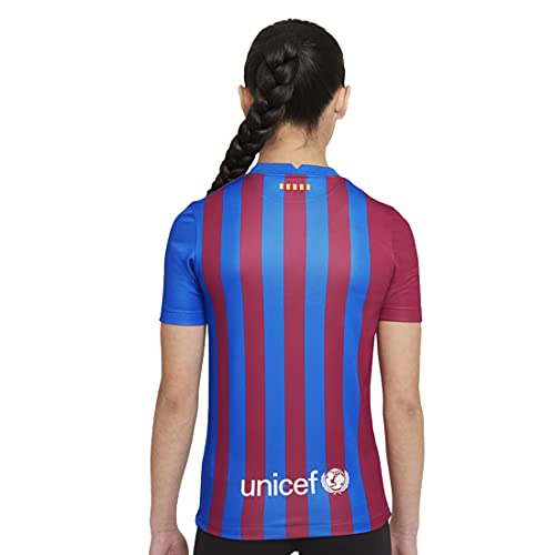 Nike - Barcelona FC Temporada 2021/22 Camiseta Primera Equipación Equipación de Juego, XL, Unisex