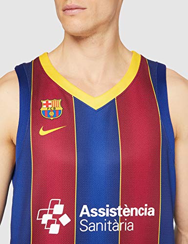 NIKE FCB M NK JSY Replica Home Tank Top, Hombre, Noble Red/Deep Royal Blue/Varsity Maize, L
