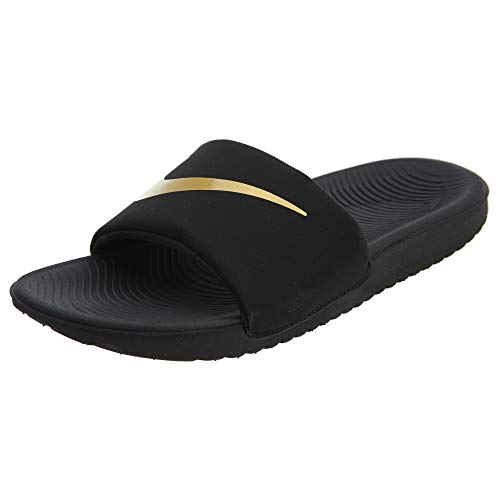 Nike Kawa Slide (GS/PS), Zapatos de Playa y Piscina, Negro (Black/Mtlc Gold 003), 36 EU