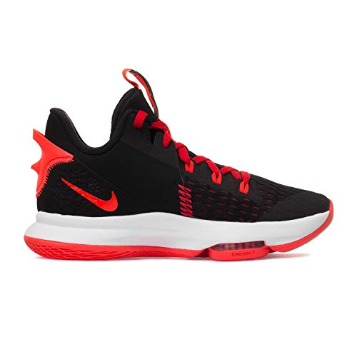 Nike Lebron Witness 5, Zapato de Baloncesto Unisex Adulto, Black/Bright Crimson-University Red, 45 EU