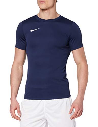 Nike Park VI Camiseta de Manga Corta para hombre, Azul (Midnight Navy/White), L