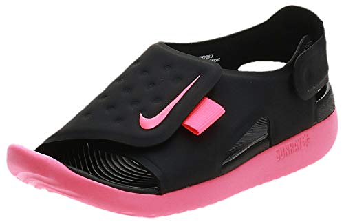 Nike Sunray Adjust 5 (GS/PS), Zapatos de Playa y Piscina Niño, Negro (Black/Racer Pink/White 000), 32 EU